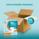 WhyWorry Adult Diapers with Tabs, Disposable Incontinence Briefs for Women & Men with Maximum Absorbency, Adult Briefs for Incontinence Overnight, Odor Control, Unisex, Medium, 15 Count