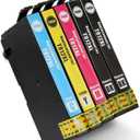 QL 812xl Latest Upgrade Compatible Ink Cartridge Combo Pack Remanufactured Replacement for T812 XL Workforce Pro WF-7840 WF-7820 WF-7310 EC C7000 Printer (5 Pack 2 Black, Cyan, Yellow, Magenta)