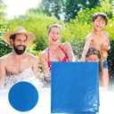 Pool Ground Cloths Pool Cover,16x16 Ft Square Swimming Pool Liner Pad,Anti Tear Above Ground Pool Mat,Preventing Punctures Pool Tarp Cover for Frame Pool Inflatable Top Ring Swimming Pools (Blue)