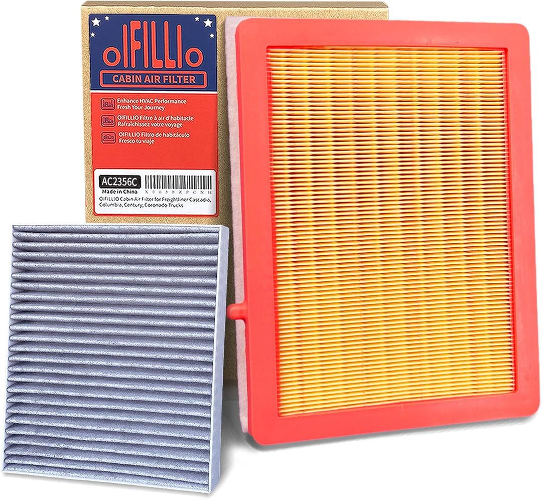 OIFILLIO Engine Cabin Air Filter Kit for Equinox (2018-2025), Terrain (2018-2025), (1.5L, 1.6L, 2.0L), Replaces 84390002, CA12260, A3240C, 13508023, SA12260