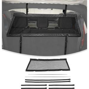 Linskip Trunk Pet Barrier Compatible with 2007-2026+ Jeep Wrangler JK JL 4XE, Rear Seat Isolation Net for 4 Door Jeep Wrangler Accessories