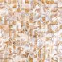 KASARO Peel and Stick Backsplash Shell Tiles, Mother of Pearl Mosaic Self Adhesive Tiles for Kitchen Wall Bathroom Bedroom Decor, Colorful, 10-Sheet