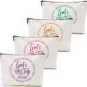 1 Pcs 3 Pcs 4 Pcs Makeup Bag, Girls Trip Gifts Favors Girls Weekend Gifts, Friendship Gifts for Women Bestie Bride