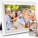 Smart White Digital Picture Frame WiFi Send Photos from Your Phone 16GB Storage 10.1inch 1280x800 IPS Touch Screen Digital Photo Frame Auto-Rotate Wall Mountable Photo Picture Frame Digital