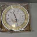 Tebery Silent Modern Quartz Flower Design Decorative Wall Clock Non-Ticking Digital 11-Inch Clock (White)