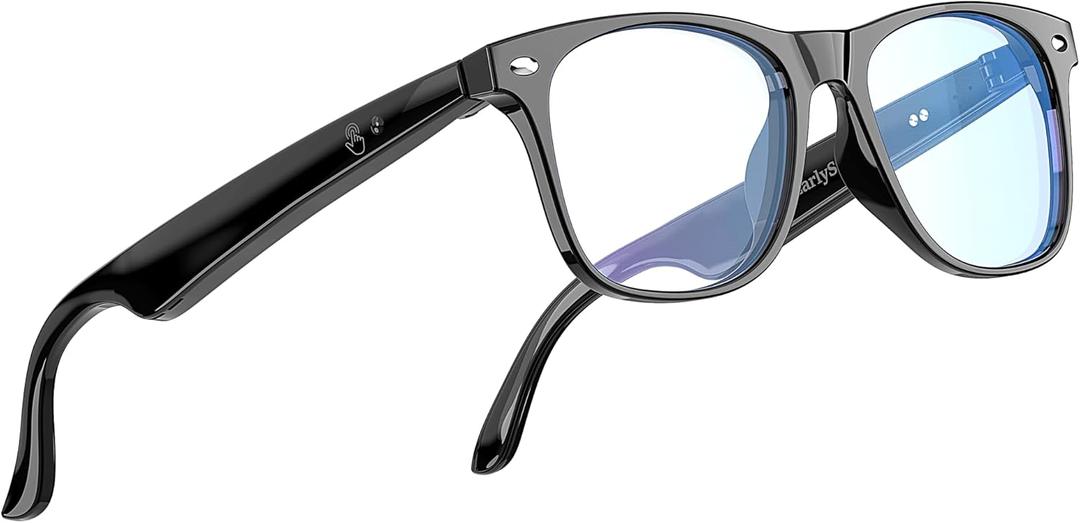 AI Smart Glasses, Bluetooth Glasses with 164 Translation, Anti-Blue Light Glasses for Men Women, 7 Day Ultra-Long Standby, UV Protection, Waterproof, Wireless Music & Calls, Voice Control