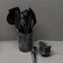 SMIRLY Knife Set - 15 Pieces Knives Set for Kitchen with Block and Sharpener - Stainless Steel Knife Set with Anti-Slip Ergonomic Handle for Steak Bread, Dishwasher Safe, Black