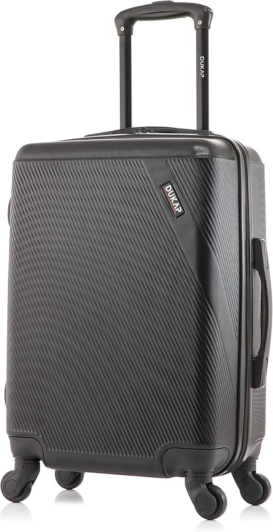 DUKAP DISCOVERY 20-Inch Carry-On Hardside Spinner Luggage Lightweight Black