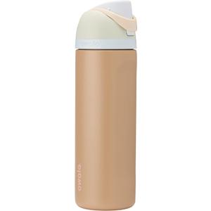 Owala FreeSip Insulated Stainless Steel Water Bottle with Straw for Sports and Travel, BPA-Free Sports Water Bottle, 24 oz, Mint/Brown, Muddy Buddy