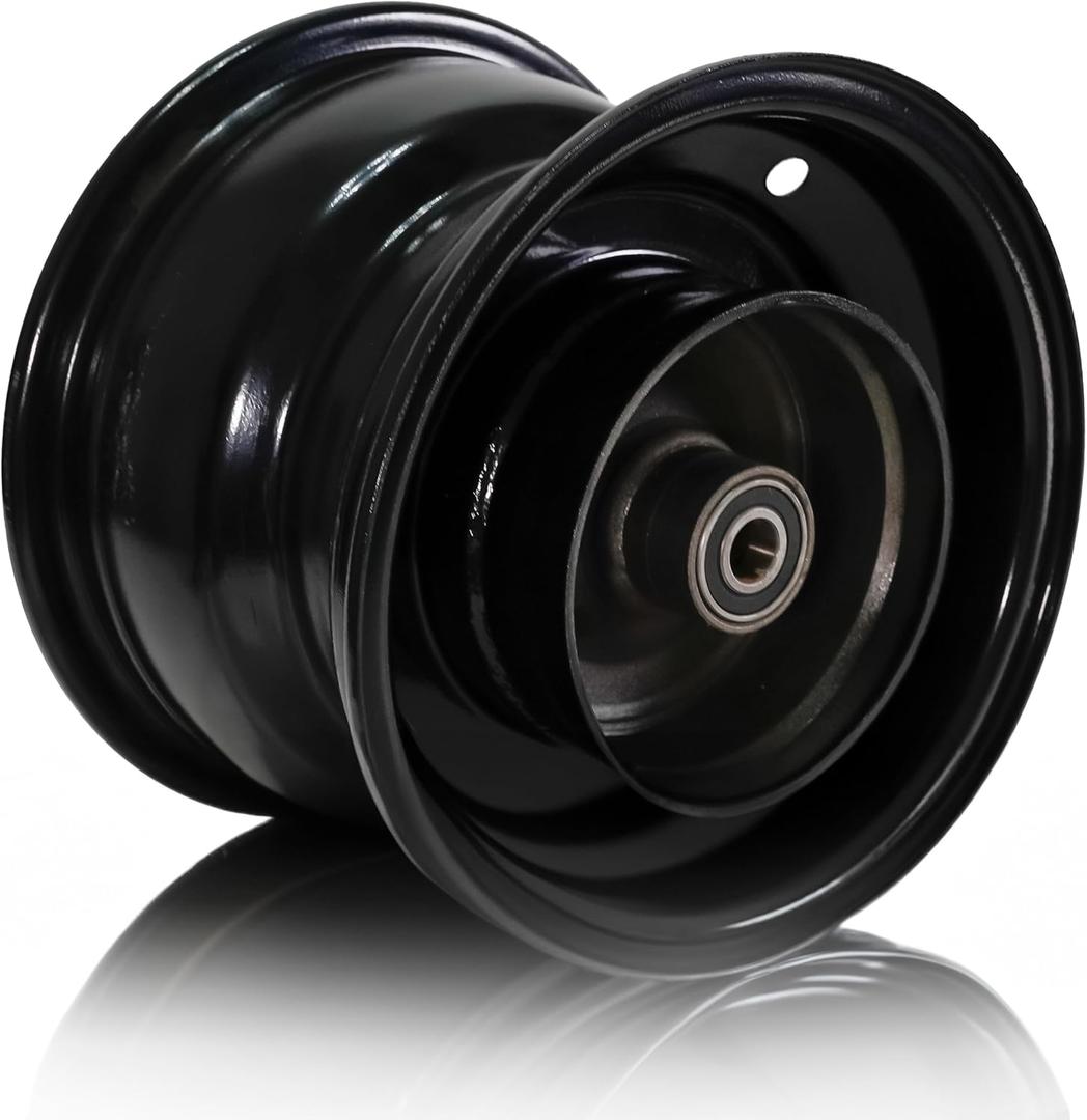 JMCHstore Black Wheel Rim for Coleman CT200U BT200X CT200UEX 196cc Hisun 200-3 200-7, Axis M200 Mini bike (Rear Rim)