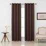 Grommet Blackout Curtains 84 Inches Long 2 Panels, Light Blocking Window Drapes for Living Room, Thermal Insulated, Noise Reduction, Chocolate Brown, 52" Wide x 84" Length