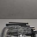 JIUYOTREE Metal Clothing Rack with Wheels, 43.3 Inches Rolling Clothes Garment Coat Rack with Bottom Shelf, Clothing Rack for Hanging Clothes, Coats, Skirts, Shirts, Sweaters, Black