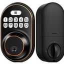 Veise Keyless Entry Door Lock, Electronic Keypad Deadbolt, Keyed Entry, Auto Lock, Anti-Peeking Password, Back Lit & Easy Installation Design, Oil Rubbed Bronze