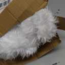 Sattiyrch Faux Fur Christmas Tree Skirt 59",White Xmas Decorations for 10ft-12ft Christmas Tree (White, 59in)