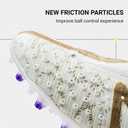 KELME Flash Laceless Soccer Cleats Men High-Tops Lightweight Soccer Shoes Outdoor Unisex Adult Youth Artificial Multi Ground (6.5, White Gold)