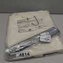 StorageWorks Hanging Closet Organizer with Metal Rod, 4-Section Closet Organizers and Storage, Collapsible Hanging Shelves for Baby Clothes, Shoes, Sweater Storage, Ivory and White