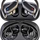 Wireless Earbuds, Bluetooth 5.4 Headphones, True Wireless Stereo Sound Earphones with Noise Cancelling Mic, Fast Charging, IPX7 Waterproof, Comfort Fit Ear Buds for Sports/ Workouts/ Travel (Deep Black)