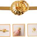 VOSAREA 1/6 Scale Miniature Drawer Pulls Vintage Ring Handles for Doll House Furniture Accessories 8 Pack Tiny Cabinet Knobs for DIY Mini Furniture Decoration