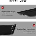 Window Visor Wind Deflector, 4PCS Tape-On Rain Guards for 2019 2020 2021 2022 2023 2024 2025 Kia Forte, Outside Mount Sun Shade Side Window Vent Visors, Black