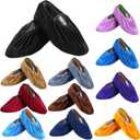 Dimeho 11 Pairs Shoe Covers Washable Thickened Boot Shoe Covers Soft Reusable Non-Slip Shoes Protectors for Indoor Use Household Office Home Laboratory (Multicolor)