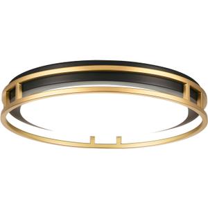 13 Inch LED Flush Mount Ceiling Light Fixture, 26W, Super Bright 1700 Lumens, 3 Color 3000K/4000K/5000K, Dimmable Ceiling Lamp for Bedroom Hallway Bathroom Kitchen Laundry (Black Gold)