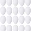 Double Couple 20 PCS White Plastic Eggs for Hunts, Basket Fillers, Gift, Compatible with Egg Decoration Spinner Machine, Life-Size