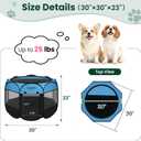 Love's cabin Pet Puppy Dog Playpen, Medium Dog Tent Crates Cage Indoor/Outdoor, Portable Playpen for Cat, Foldable Pop Up Dog Kennel Playpen with Carring Case, Removable Zipper Top, Blue