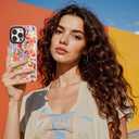 for iPhone 14 Plus Case, Tropical Citrus&Cocktails Y2K, Military-Grade Drop Protection, Carnival Soft Slim TPU Protective Cover with Camera Protection for Women & Girls (Fancy)