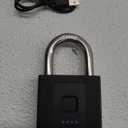 Gate Padlock Combination Padlock eLinkSmart Fingerprint Locker Lock Phone App Keyless Padlock Outdoor Waterproof Heavy Duty 1CM Shackle with 2600 Pounds Tensile Strength