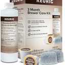 Keurig 3-Month Brewer Maintenance Kit Includes Descaling Solution, Water Filter Cartridges & Rinse Pods, Compatible Classic/1.0 & 2.0 K-Cup Coffee Makers, 7 Count