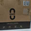 EKR Grand Highlander Seat Covers for Trucks Toyota Grand Highlander 2024 2025 2026,2nd Row 40/60 Split,Leather Car Seat Protectors, Seat Covers Full Set -Faux Leather(Black)