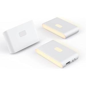 WYZE Rechargeable Night Lights with Dusk to Dawn & Motion Sensors, Warm & Soft White Stair Lights for Bathroom, Hallway, Linkable, Magnetic Mount, 5 Pack