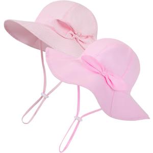 Baby Girl Sun Hat Toddler Beach Hats with UPF 50+ Protective Infant Summer Hat with Wide Brim Baby Girls Bucket Hat