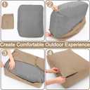 Wenqik 3 Pcs Waterproof Cushion Covers(Not Includes Cushion) 48'' x 24'' Outdoor Patio Furniture Seat Covers Fade Resistant Replacement Slipcover with Zipper for Outside Couch Swing Sofa(Beige)