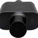 2.25" ID Center/Center Single Chamber Muffler - Aggressive Deep Sound, Aluminized Steel, Welded/Clamp-On (13" Total Length)