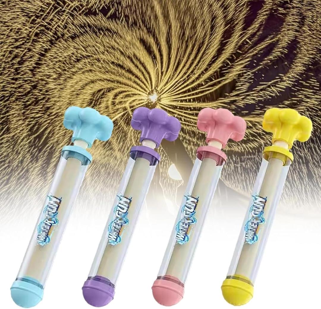 Firework Water Gun, Couples Romantic Firework Style Water Guns, Bulk High Pressure Pull-Out Waterguns for Bathing,Pool,Party Entertainment(4PCS)