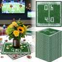 Suncalla 8 Pcs Football Grass Placemats Table Centerpieces Decoration 12 x 12 Inch Artificial Grass Mats Number 40 Football Table Placemats for Soccer Tailgate Birthday Party Decor Supplies