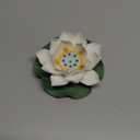 Lotus Incense Holder - White Ceramic Bloom with Leaf Tray, Aromatherapy Decor, Meditation Gift Set, Zen Home Office Desk Altar Decor (Handmade, Ash Catcher, Unique Holiday Present)