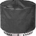 WICKTICK 21 Inch Round Fire Pit Cover for Solo Stove Bonfire 2.0, 600D Heavy Duty Waterproof Firepit Accessories for Outdoor Camping, All-Weather Resistant