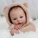 KSBD Reborn Baby Dolls - 18 Inch Realistic Baby Doll Lifelike Full Baby Boy Real Life Baby Doll with Soft Vinyl Body can Swimming with Accessories Gifts for Kids 3+