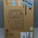 ZOMISIA Collapsible Dog Crate for Dogs - 28" L Heavy Duty Dog Kennel No Tools Required with 4 Sides Steel Foldable Cage for Dogs Indoor Furniture, Portable Carrier with 2 Smooth Wheels, Beige