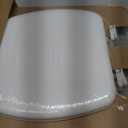 Mayfair Padded Toilet Seat, Cushioned Soft Vinyl over Wood Core Seat, Secure Hinges, Easy Clean, Made in USA, Elongated, White