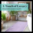 Genteele Memory Foam Bath Mat Non Slip Absorbent Super Cozy Velvet Bathroom Rug Carpet (17 inches X 24 inches, Lavender)