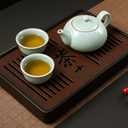 Tea Tray 13 Inch Chinese Kung Fu Tea Tray, Gongfu Tea Table with Water Storage Box, Household Filter Tea Serving Tray Gift Set for Kitchen, Decorative, Office, Bar