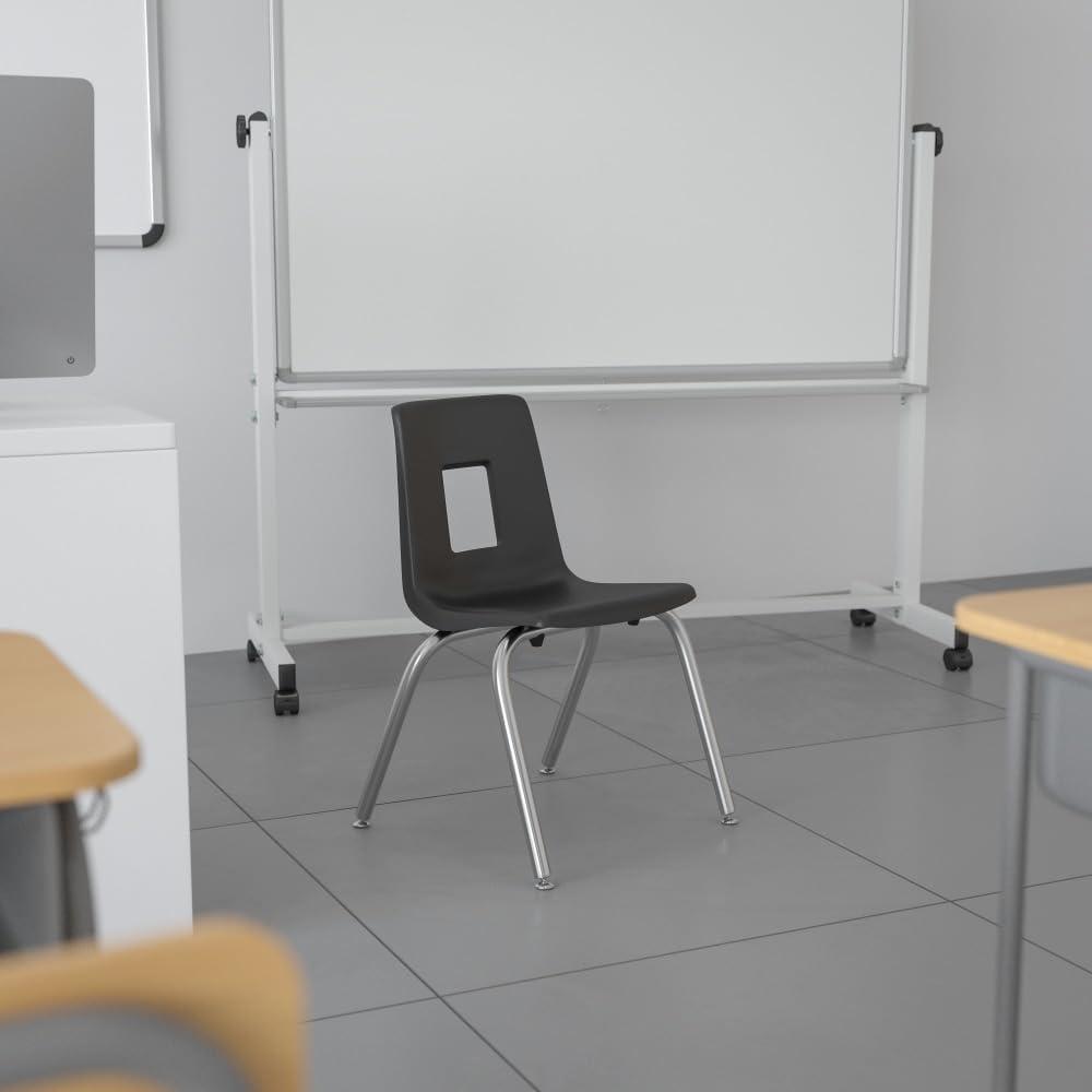 Flash Furniture Mickey Advantage Black Student Stack School Chair - 14-inch