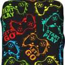 Colorful Silhouettes Game Joystick Luggage Suitcase Covers Elastic Washable Fashionable Cool Luggage Protector Travel Suitcase Protective Cover For Kid And Adult, S (Fit 18-21 Inch Luggage)