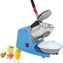 110V Electric Ice Shaver Crusher,Portable Stainless Steel 4 Blades Ice Shaved Machine,300W 2200RPM Snow Cone Maker Shaved Ice Maker with Ice Plate,220lbs/hr for Home and Commercial Use