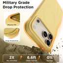 Magnetic for iPhone 17 Pro Case 6.3", Compatible with MagSafe, [Integrated Silicone Camera Control Cover] [Screen Protector], 2X MIL-STD Drop Protection Case for iPhone 17 Pro, Yellow