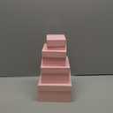 Cholemy 5 Pcs Square Nesting Boxes Decorative Gift Boxes with Lid and Ribbon Assorted Sizes Wrap for Wedding, Thanksgiving, Christmas, Anniversary, Birthday, Bridal Party(Pink)