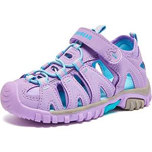 Amazon.com | HOBIBEAR Boys Outdoor Closed-Toe Breathable Summer Kids Athletic Sport Sandals Lightweight-Purple GU | Sandals, Size: 4.5 Toddler